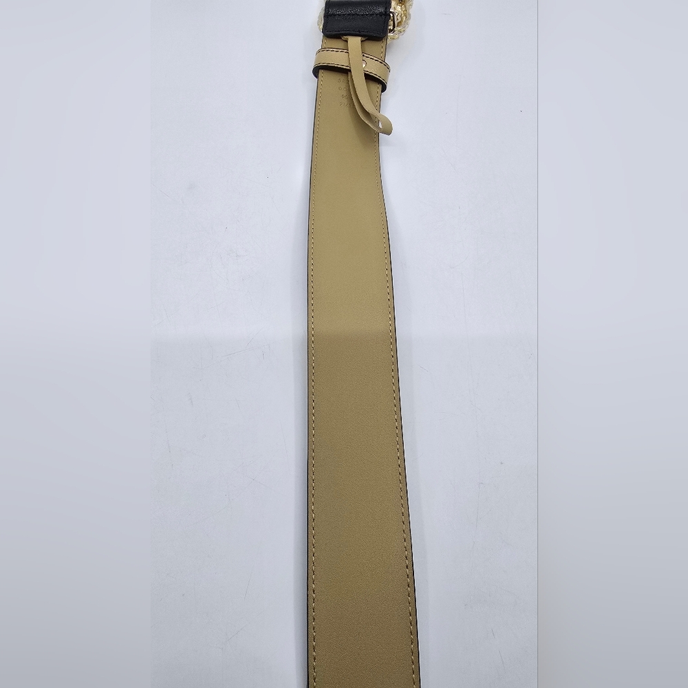 Gucci Calfskin Striped Textured Double G Belt - Picture 10 of 13